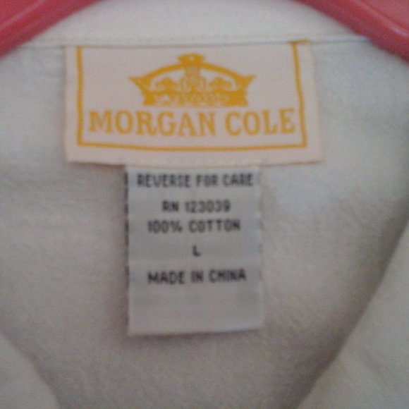 Morgan Cole White/Beige Embellished Zip Front Jacket.    Size L (22) - Picture 2 of 4